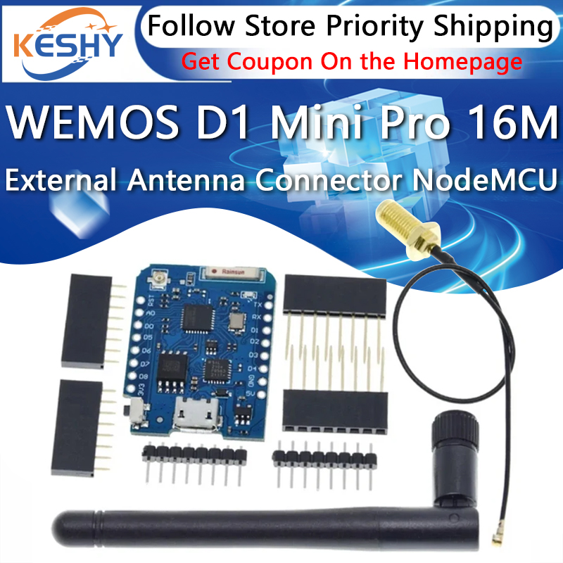 D1 Mini Pro - WEMOS D1 Mini Pro 16M octets