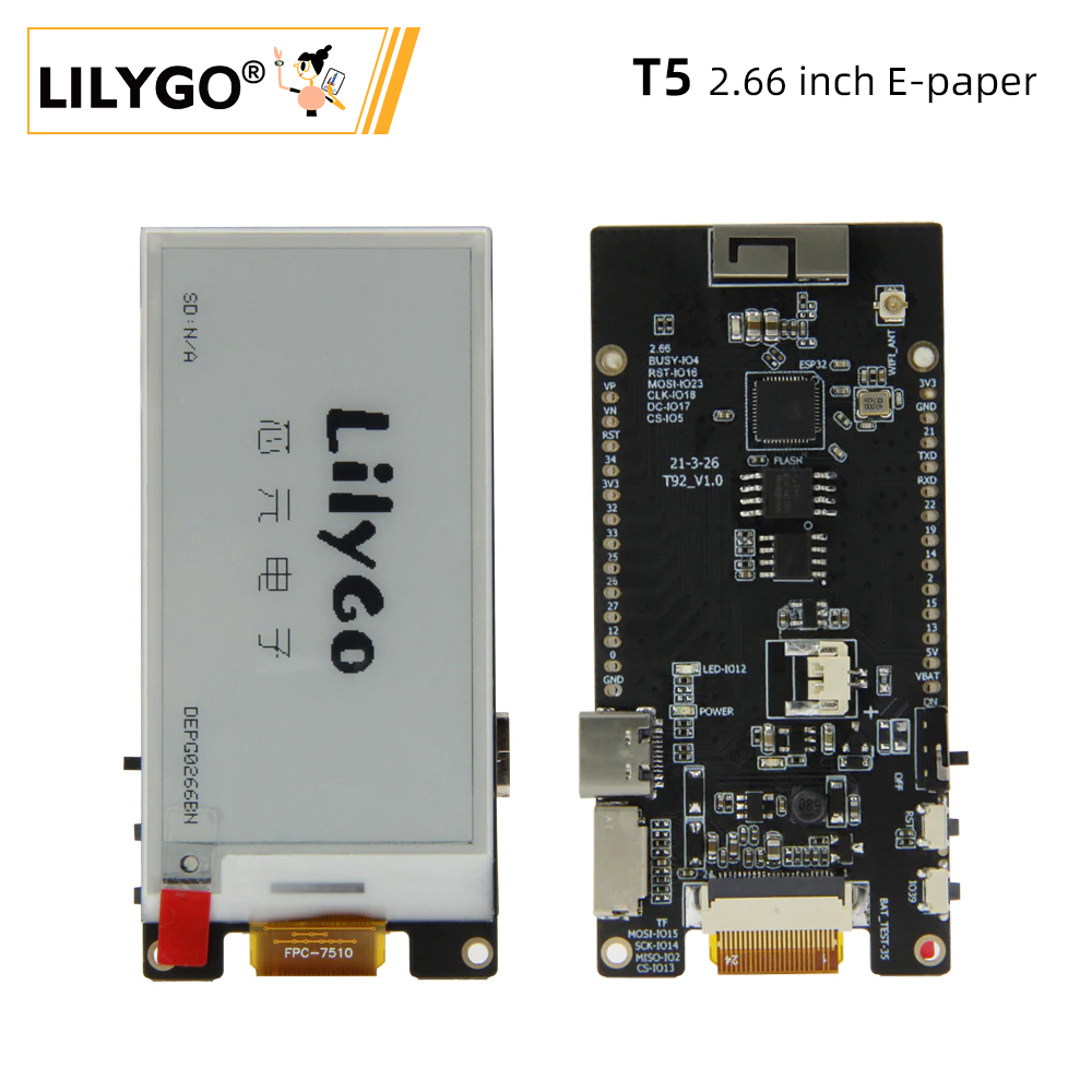 Ttgo Tdisplay - LILYGO® TTGO T5 2.66-Inch E-Paper –