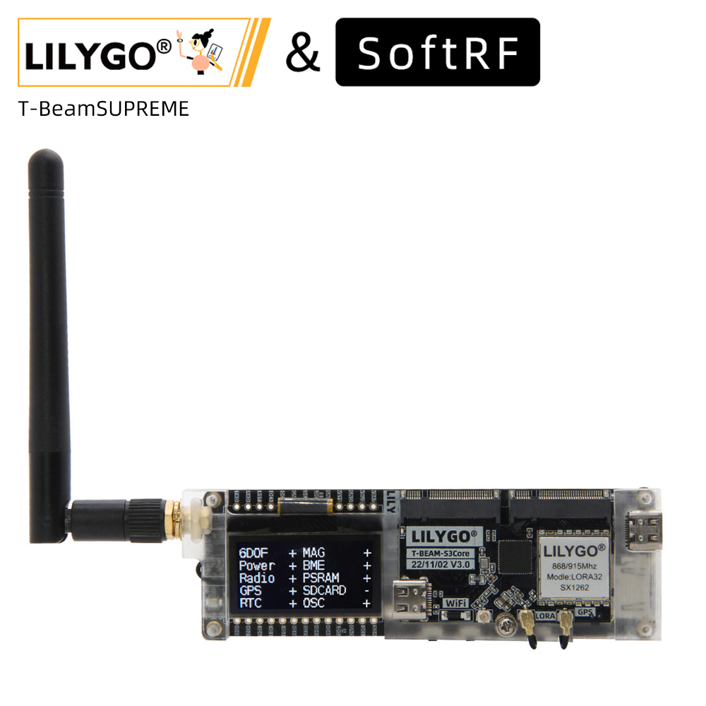 Lolin S3 - LILYGO® SoftRF T-Beam SUPREME closer ESP32-S3